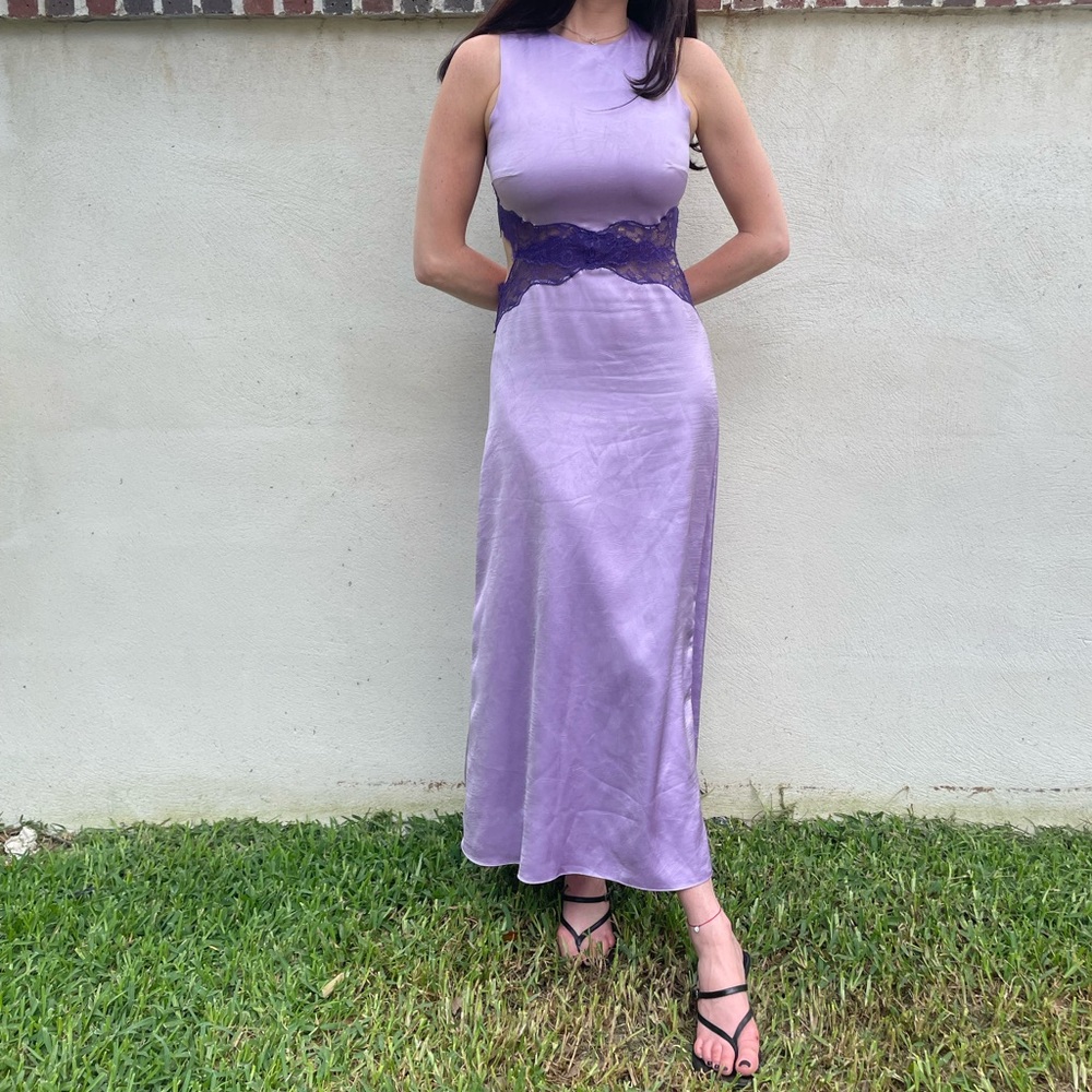 Sandro Blooma Lace Trim Dress